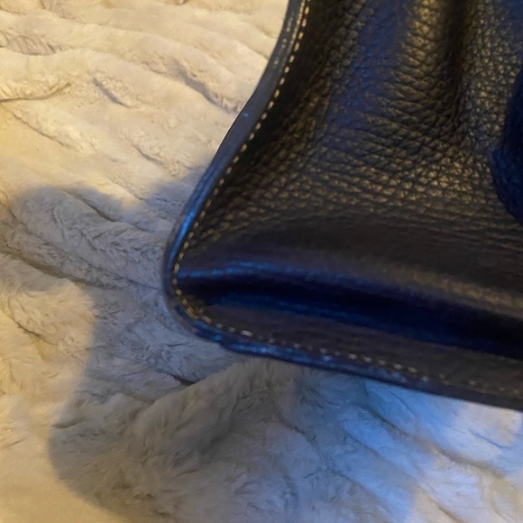 Dooney & Bourke Brown Pebbled Leather Top Handle Satchel Bag - Picture 11 of 13